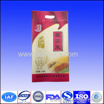 Stand Up Rice Bag With Handle/rice Packaging Bags 
